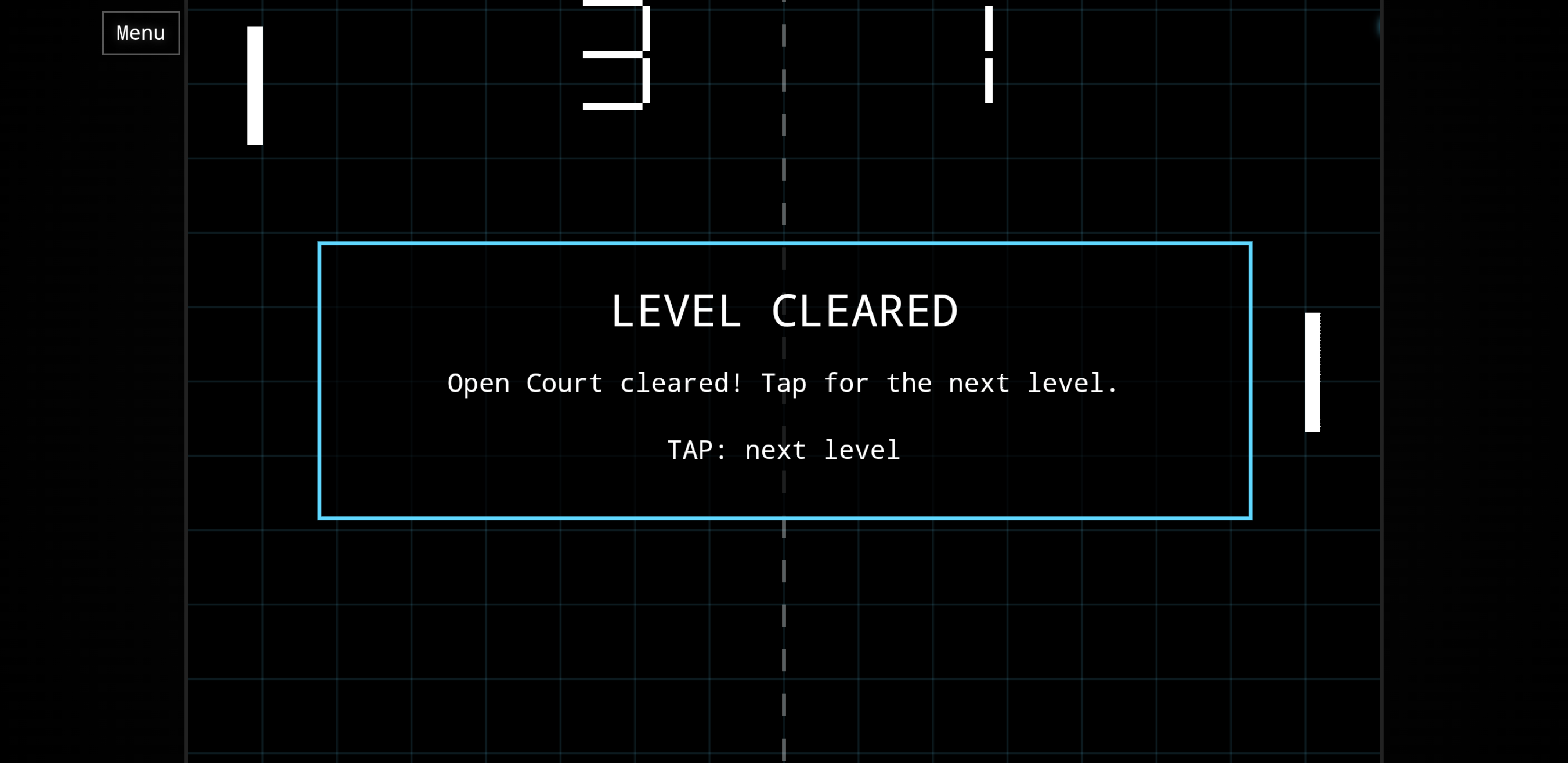 King Pong level cleared