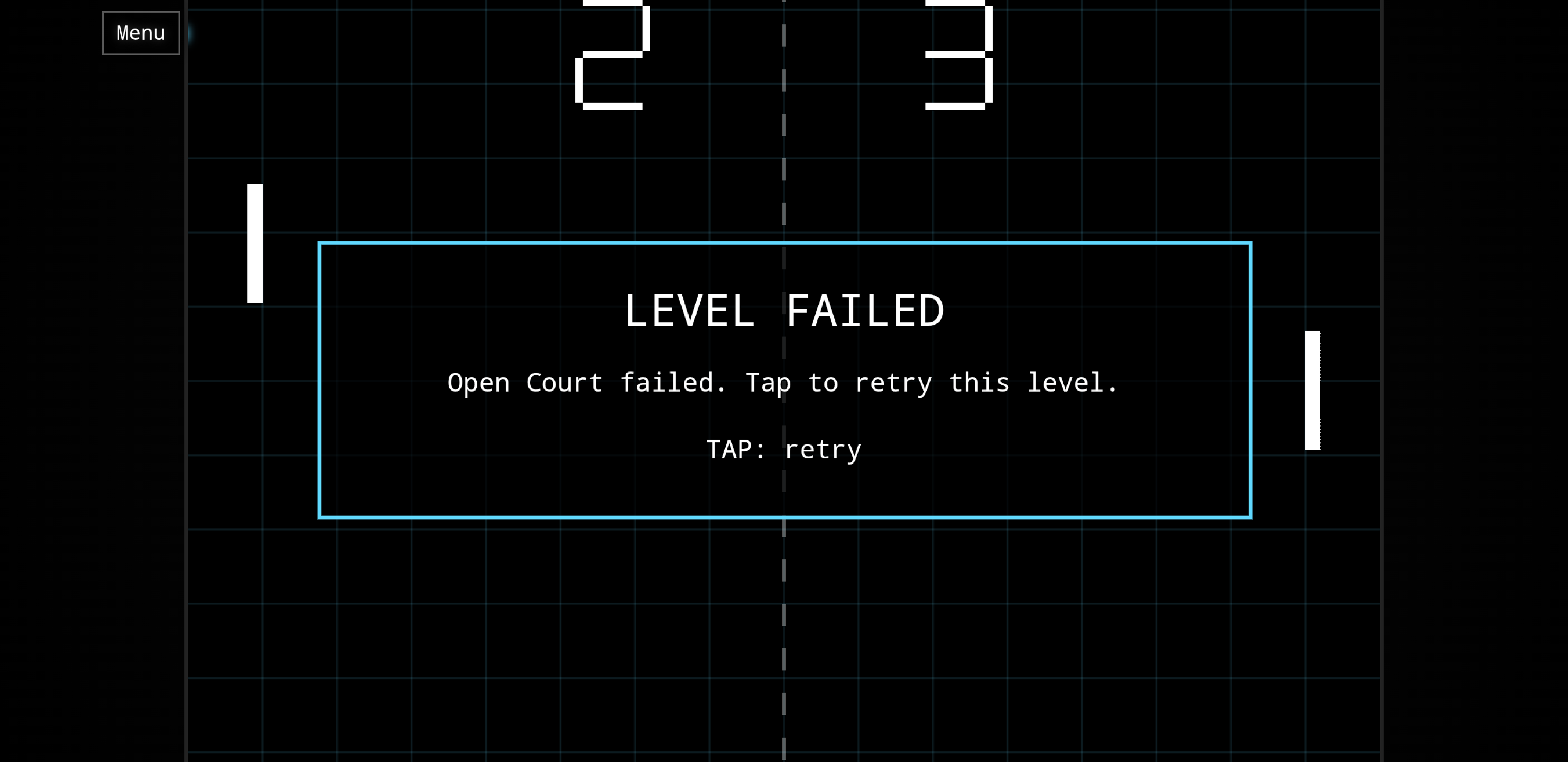 King Pong level failed